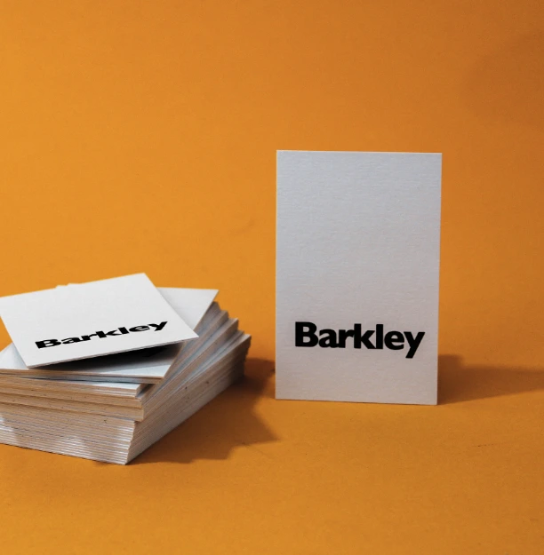 Stack of printed business cards