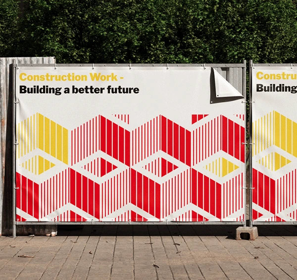 Printed PVC banner with metal eyelets