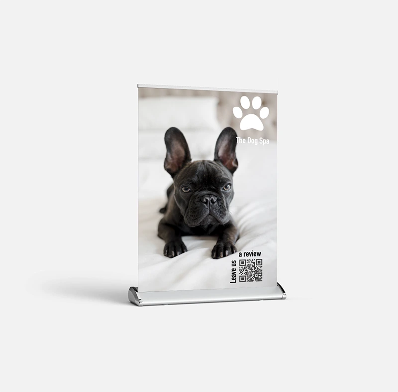Pull-up roller banners in several widths