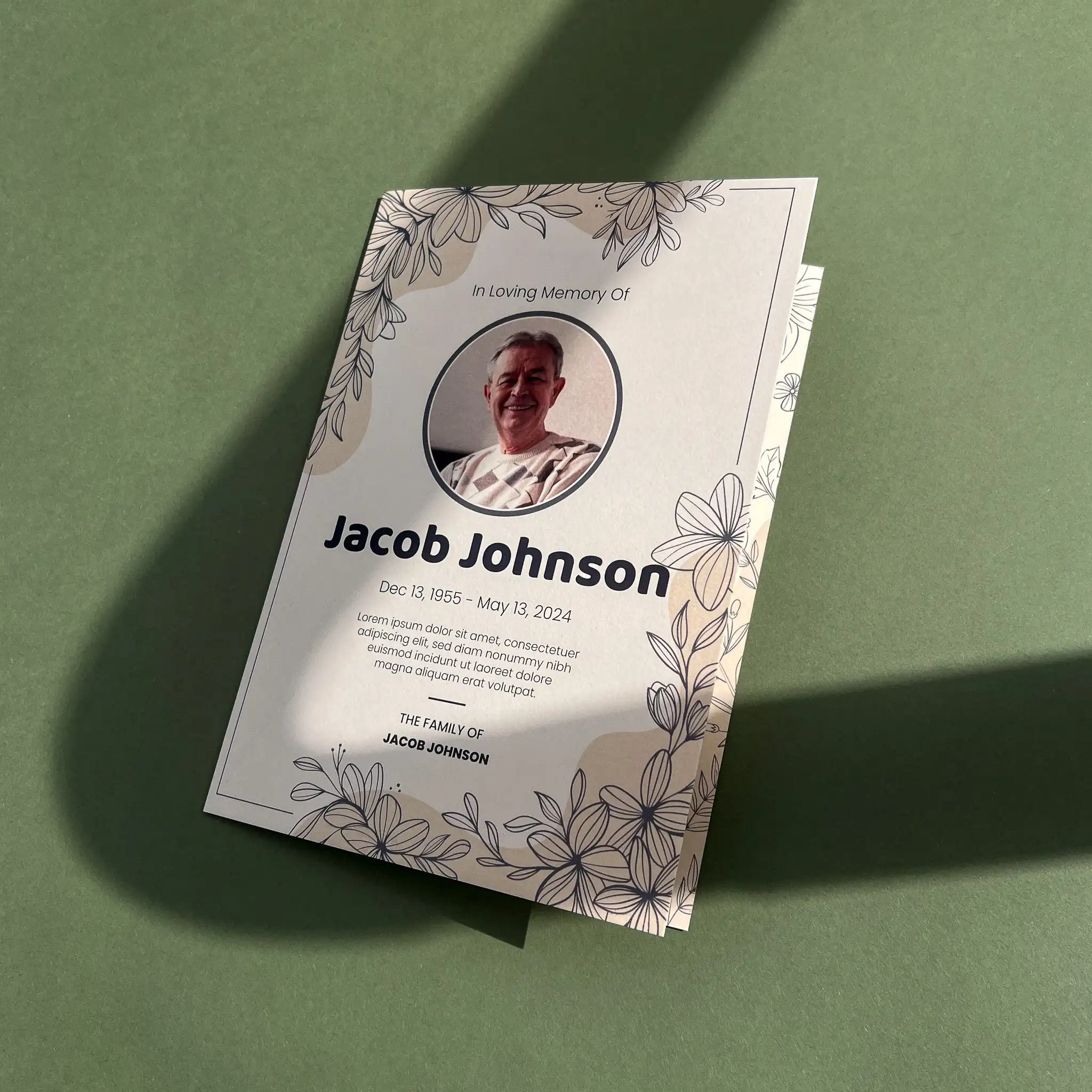 Printed order of service booklets