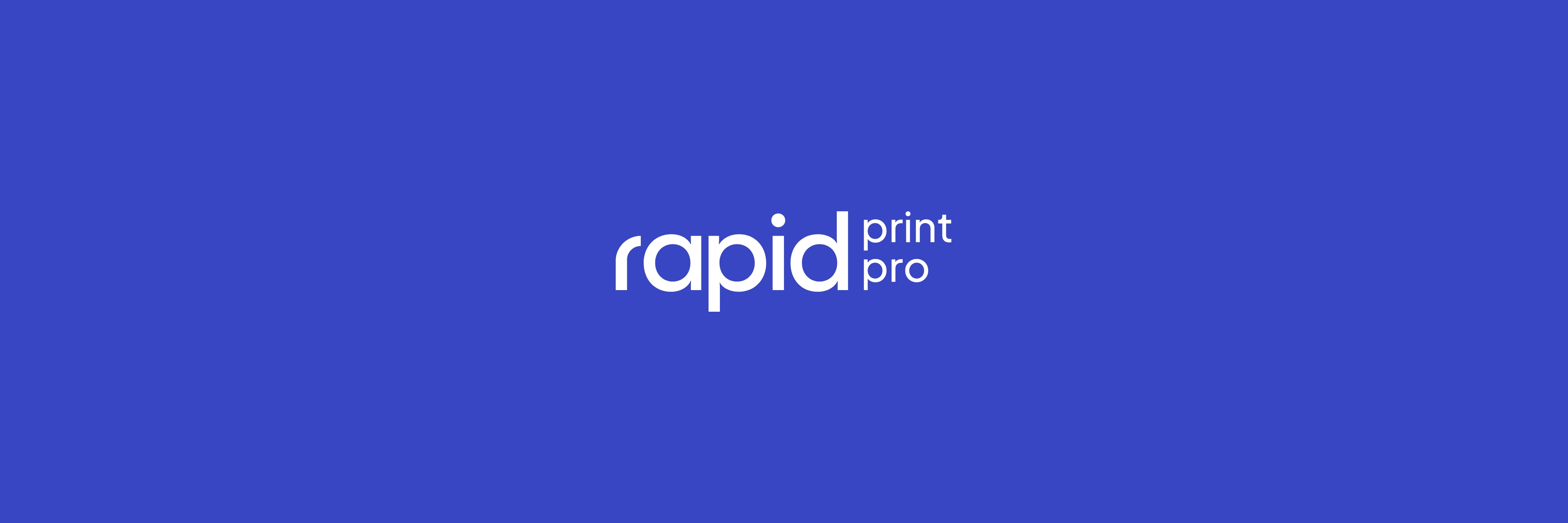 rapid print pro logo on blue background 