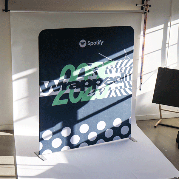 Stretch wall, display wall, event backdrop, rapid print pro, printed logo wall, stretch banner, photo wall